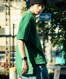 襟ライン ルーズフィット ポロシャツ