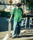 襟ライン ルーズフィット ポロシャツ