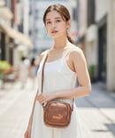 【PUMA/プーマ】【ミニマルなお出掛けに最適な容量2L 高見えPUレザー】ビンテージPUスクエアミニショルダー 前面ポケット付き レトロ ストリート y2k スポーツミックス 古着風 おしゃれ ユニセックス