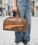 【PUMA/プーマ】【容量17L 高見えPUレザー】ビンテージPUボストンバッグ 軽量 レトロ ストリート y2k スポーツミックス 古着風 おしゃれ ユニセックス
