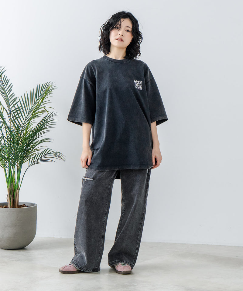 【BEN DAVIS/ベンデイビス】パウダーブリーチ加工 Tシャツ 半袖 クルーネック オーバーサイズ