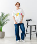 【C-FORT POINT/フォートポイント】カラフルロゴプリント ワイドシルエットTシャツ 韓国ファッション 部屋着 ワンマイル 春夏 ゆったり 綿100% ❘ジーンズメイト公式オンラインショップ