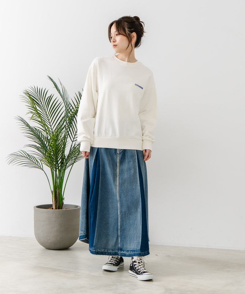 【CONVERSE/コンバース】バッグプリント ブランドロゴ スウェットトレーナー