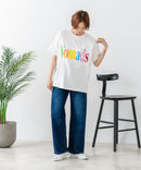 【C-FORT POINT/フォートポイント】カラフルロゴプリント ワイドシルエットTシャツ 韓国ファッション 部屋着 ワンマイル 春夏 ゆったり 綿100% ❘ジーンズメイト公式オンラインショップ