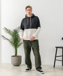 【BLUE STANDARD/ブルースタンダード】パフィースウェット バイカラー プルオーバーパーカー フーディー ストレッチ 春服