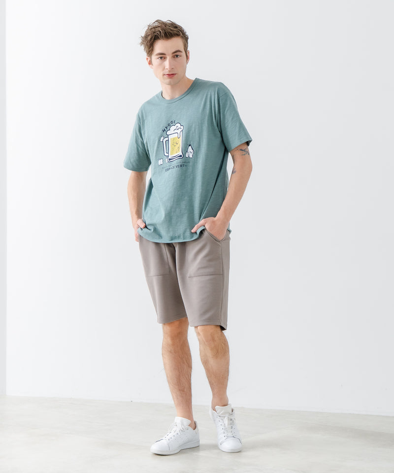 【Blue Standard/ブルースタンダード】スラブコットン アニマルプリント Tシャツzo