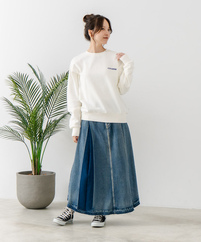 【CONVERSE/コンバース】バッグプリント ブランドロゴ スウェットトレーナー