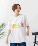 【C-FORT POINT/フォートポイント】カラフルロゴプリント ワイドシルエットTシャツ 韓国ファッション 部屋着 ワンマイル 春夏 ゆったり 綿100% ❘ジーンズメイト公式オンラインショップ