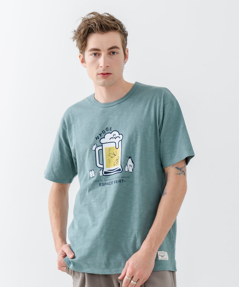 【Blue Standard/ブルースタンダード】スラブコットン アニマルプリント Tシャツzo