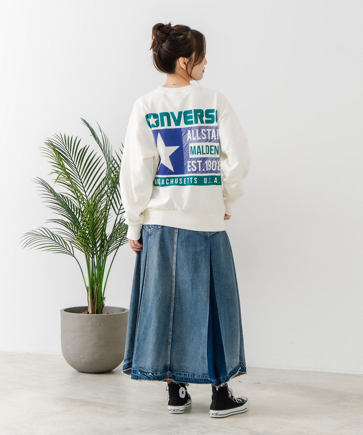  - バッグ、スウェット（専用） CONVERSE/コンバース】バッグプリント ブランドロゴ スウェットトレーナー