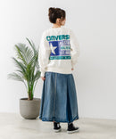 【CONVERSE/コンバース】バッグプリント ブランドロゴ スウェットトレーナー