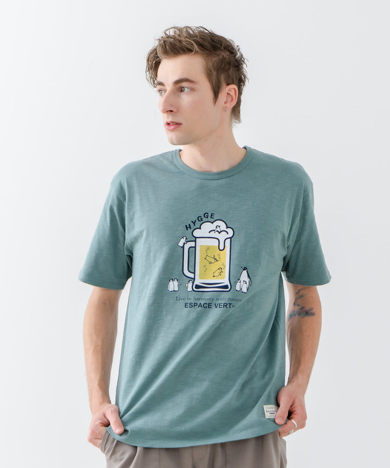 【Blue Standard/ブルースタンダード】スラブコットン アニマルプリント Tシャツzo