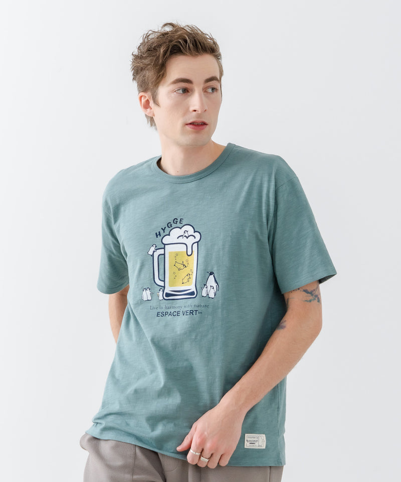 【Blue Standard/ブルースタンダード】スラブコットン アニマルプリント Tシャツzo