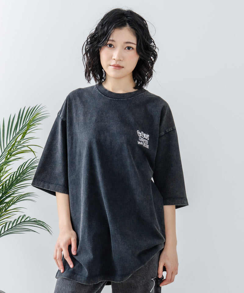 【BEN DAVIS/ベンデイビス】パウダーブリーチ加工 Tシャツ 半袖 クルーネック オーバーサイズ