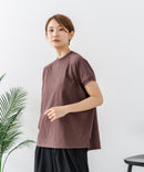 【C-FORTPOINT/フォートポイント】【上品なモックネックデザイン 接触冷感機能付き】 モックネックフレンチスリーブTシャツ プチハイネック ボトルネック ひんやり涼しい 華奢見え