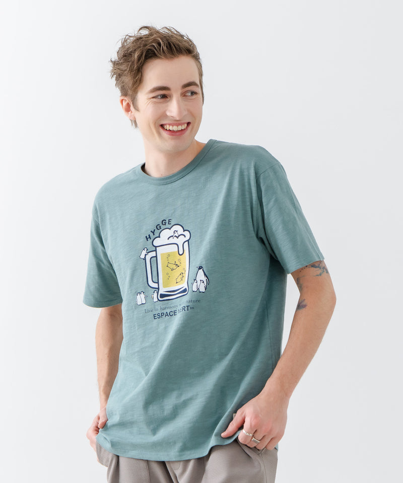 【Blue Standard/ブルースタンダード】スラブコットン アニマルプリント Tシャツzo