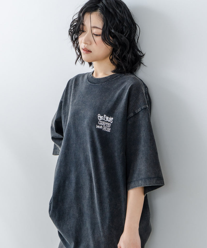 【BEN DAVIS/ベンデイビス】パウダーブリーチ加工 Tシャツ 半袖 クルーネック オーバーサイズ