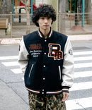 【BEN DAVIS/ベンデイビス】フェイクメルトンスタジャン アワードジャケット 中綿 防寒