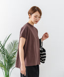 【C-FORTPOINT/フォートポイント】【上品なモックネックデザイン 接触冷感機能付き】 モックネックフレンチスリーブTシャツ プチハイネック ボトルネック ひんやり涼しい 華奢見え