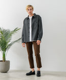 【BLUE STANDARD/ブルースタンダード】ストレッチニット ツイルシャツジャケット ウールタッチ