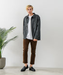 【BLUE STANDARD/ブルースタンダード】ストレッチニット ツイルシャツジャケット ウールタッチ