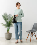 【C-FORT POINT/フォートポイント】ハイネック メロウ配色 プルオーバートップス