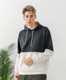 【BLUE STANDARD/ブルースタンダード】パフィースウェット バイカラー プルオーバーパーカー フーディー ストレッチ 春服