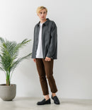 【BLUE STANDARD/ブルースタンダード】ストレッチニット ツイルシャツジャケット ウールタッチ