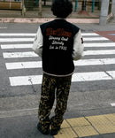 【BEN DAVIS/ベンデイビス】フェイクメルトンスタジャン アワードジャケット 中綿 防寒