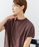 【C-FORTPOINT/フォートポイント】【上品なモックネックデザイン 接触冷感機能付き】 モックネックフレンチスリーブTシャツ プチハイネック ボトルネック ひんやり涼しい 華奢見え