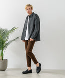 【BLUE STANDARD/ブルースタンダード】ストレッチニット ツイルシャツジャケット ウールタッチ