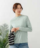 【C-FORT POINT/フォートポイント】ハイネック メロウ配色 プルオーバートップス