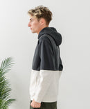 【BLUE STANDARD/ブルースタンダード】パフィースウェット バイカラー プルオーバーパーカー フーディー ストレッチ 春服