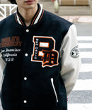 【BEN DAVIS/ベンデイビス】フェイクメルトンスタジャン アワードジャケット 中綿 防寒