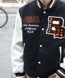 【BEN DAVIS/ベンデイビス】フェイクメルトンスタジャン アワードジャケット 中綿 防寒