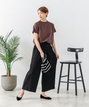 【C-FORTPOINT/フォートポイント】【ウエストゴム仕様でリラックス感抜群】カット楊柳素材 ワイドパンツ 通気性 涼感 イージーパンツ サマーパンツ ルームウェア リラクシー 体型カバー