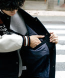 【BEN DAVIS/ベンデイビス】フェイクメルトンスタジャン アワードジャケット 中綿 防寒