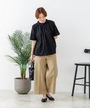 【C-FORTPOINT/フォートポイント】【涼やかな綿素材】総柄刺繍ブラウス コットン100% シャツ プルオーバー 涼しい 体型カバー ナチュラル ❘ジーンズメイト公式オンラインショップ