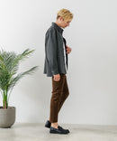 【BLUE STANDARD/ブルースタンダード】ストレッチニット ツイルシャツジャケット ウールタッチ