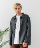 【BLUE STANDARD/ブルースタンダード】ストレッチニット ツイルシャツジャケット ウールタッチ