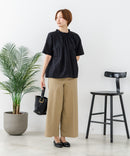 【C-FORTPOINT/フォートポイント】【涼やかな綿素材】総柄刺繍ブラウス コットン100% シャツ プルオーバー 涼しい 体型カバー ナチュラル ❘ジーンズメイト公式オンラインショップ