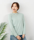 【C-FORT POINT/フォートポイント】ハイネック メロウ配色 プルオーバートップス