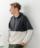 【BLUE STANDARD/ブルースタンダード】パフィースウェット バイカラー プルオーバーパーカー フーディー ストレッチ 春服