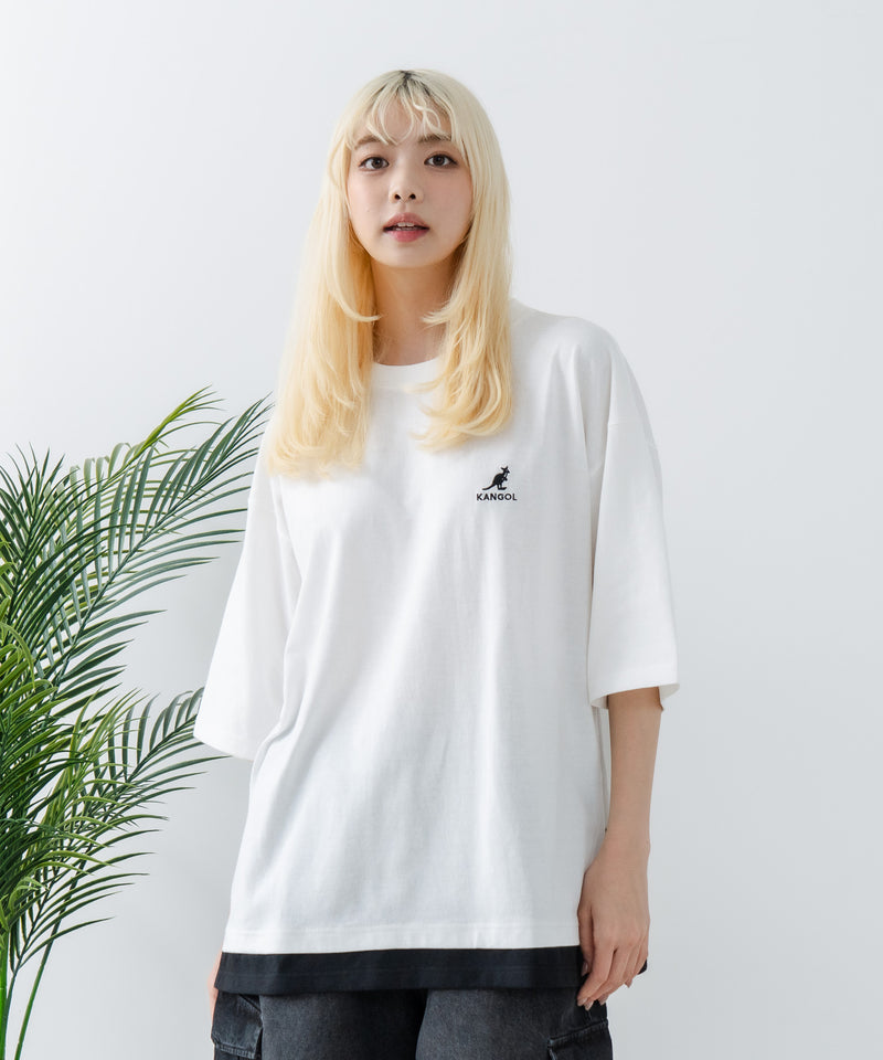 【KANGOL/カンゴール】 バックプリント フェイクレイヤード ビッグT