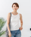 【C-FORT POINT/フォートポイント】【綿100%ならではの優しい肌触り】ワイドリブタンクトップ 華奢見え 重ね着 伸縮性 細見え オフィス 通勤 きれいめ 大人カジュアル