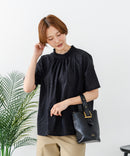 【C-FORTPOINT/フォートポイント】【涼やかな綿素材】総柄刺繍ブラウス コットン100% シャツ プルオーバー 涼しい 体型カバー ナチュラル ❘ジーンズメイト公式オンラインショップ