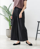 【C-FORTPOINT/フォートポイント】【ウエストゴム仕様でリラックス感抜群】カット楊柳素材 ワイドパンツ 通気性 涼感 イージーパンツ サマーパンツ ルームウェア リラクシー 体型カバー