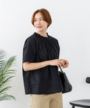 【C-FORTPOINT/フォートポイント】【涼やかな綿素材】総柄刺繍ブラウス コットン100% シャツ プルオーバー 涼しい 体型カバー ナチュラル ❘ジーンズメイト公式オンラインショップ