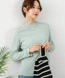 【C-FORT POINT/フォートポイント】ハイネック メロウ配色 プルオーバートップス