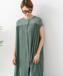 【C-FORT POINT/フォートポイント】すっきり見え インド綿 無地シャツワンピース さらっと軽やか リゾート Aライン フレア ナチュラル 旅行 コットン100%